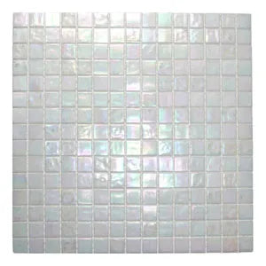 Radiant Cloud White Shimmer Glass Tile by Tile Hub