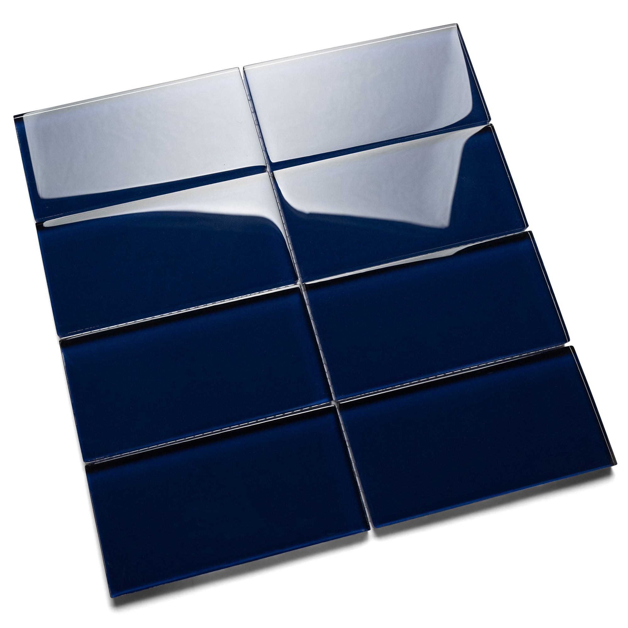 Cobalt Dream: Elegant Glass Subway Tiles for Modern Interiors