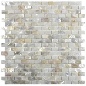 Coastal Charm: Cream Brick Pearl Shell Tiles for Timeless Elegance