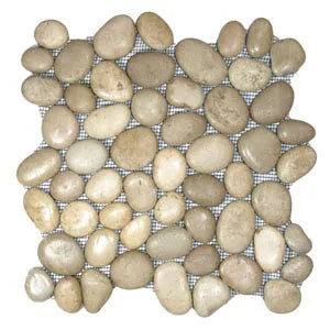 Transform Your Space with Stunning Glazed Java Tan Pebble Tiles!