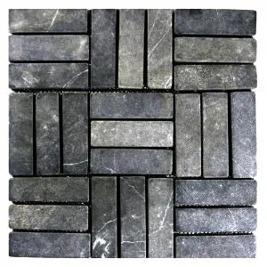 Sophisticated Grey Weave Natural Stone Mosaic Tiles by Tile Hub