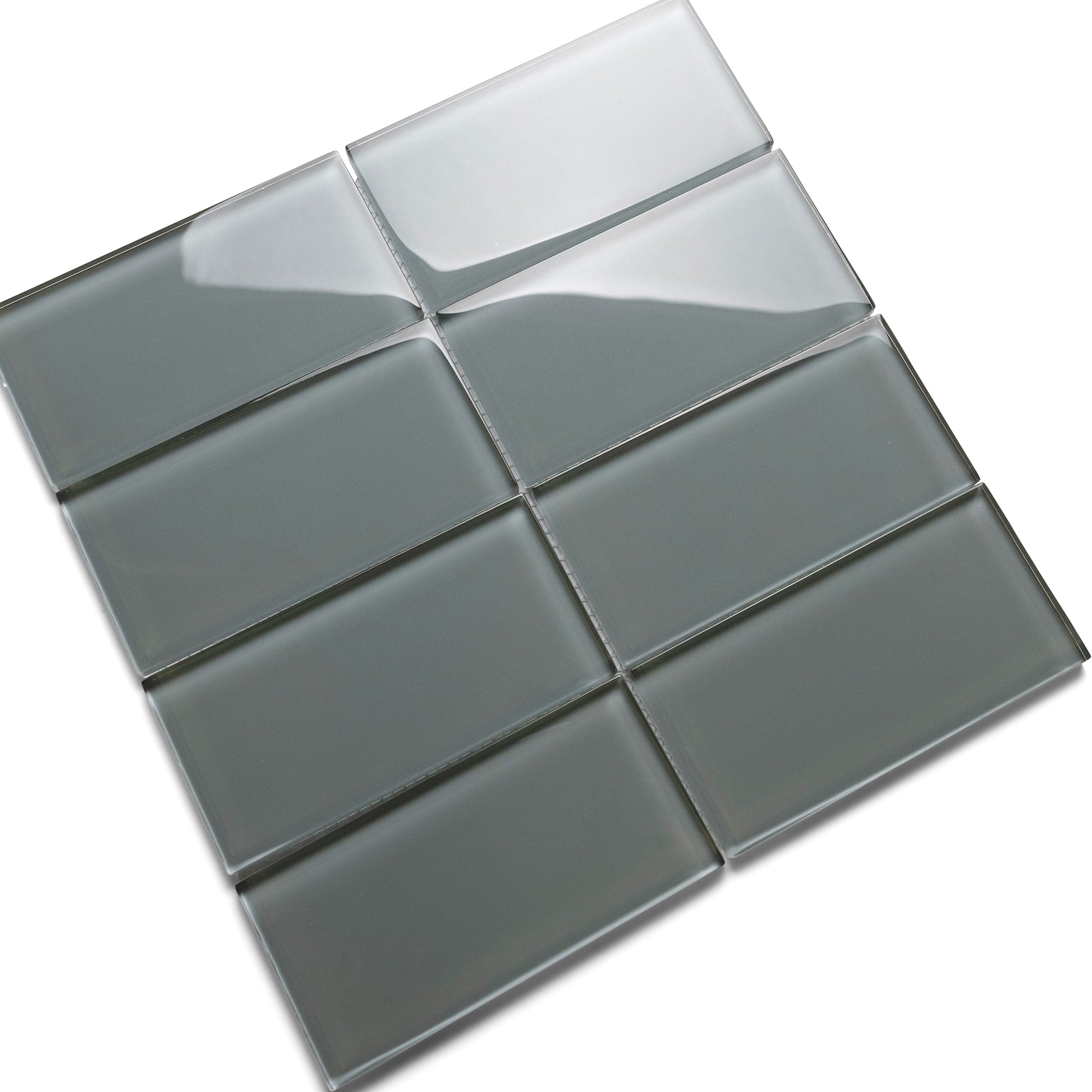 Chic Ice Grey Glass Subway Tiles for Elegant Interiors