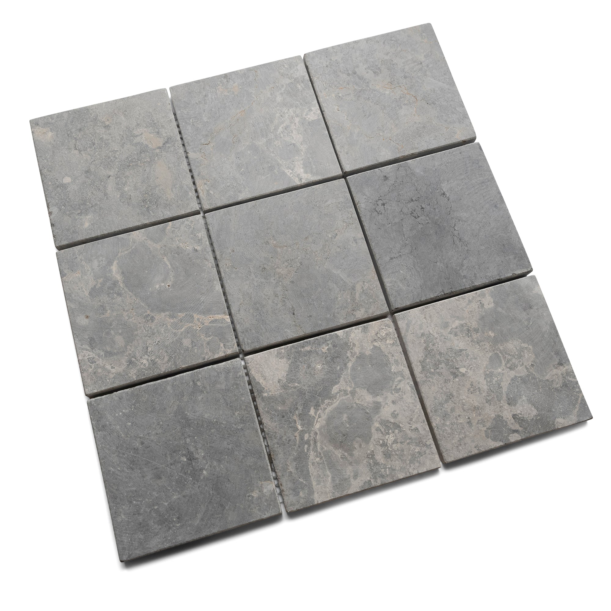 Sophisticated Light Grey 4x4 Stone Mosaic Tiles for Elegant Spaces