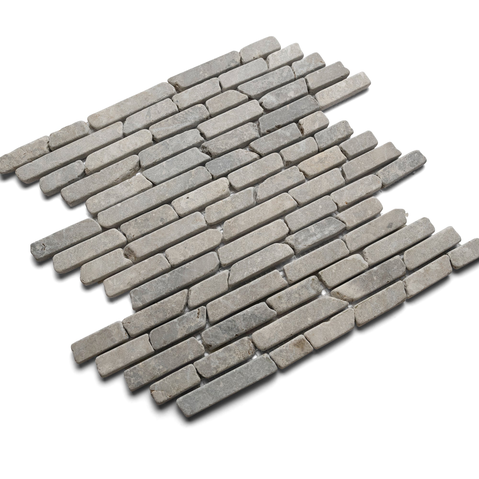 Sleek and Stylish Light Grey Pencil Stone Mosaic Tiles for Modern Decor