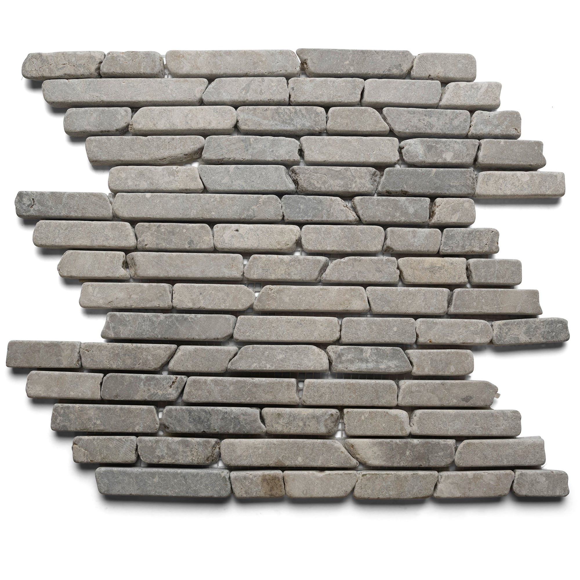 Sleek and Stylish Light Grey Pencil Stone Mosaic Tiles for Modern Decor