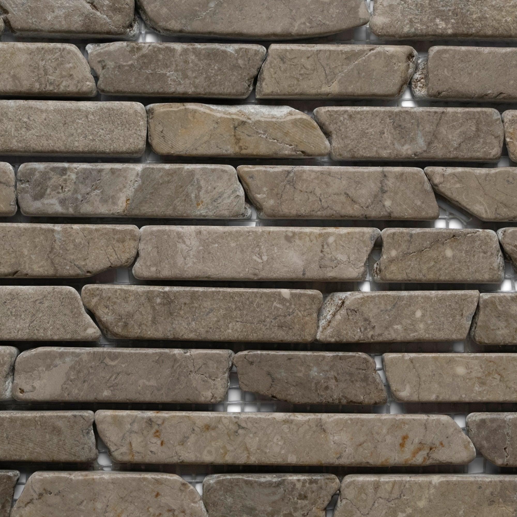 Sleek and Stylish Light Grey Pencil Stone Mosaic Tiles for Modern Decor