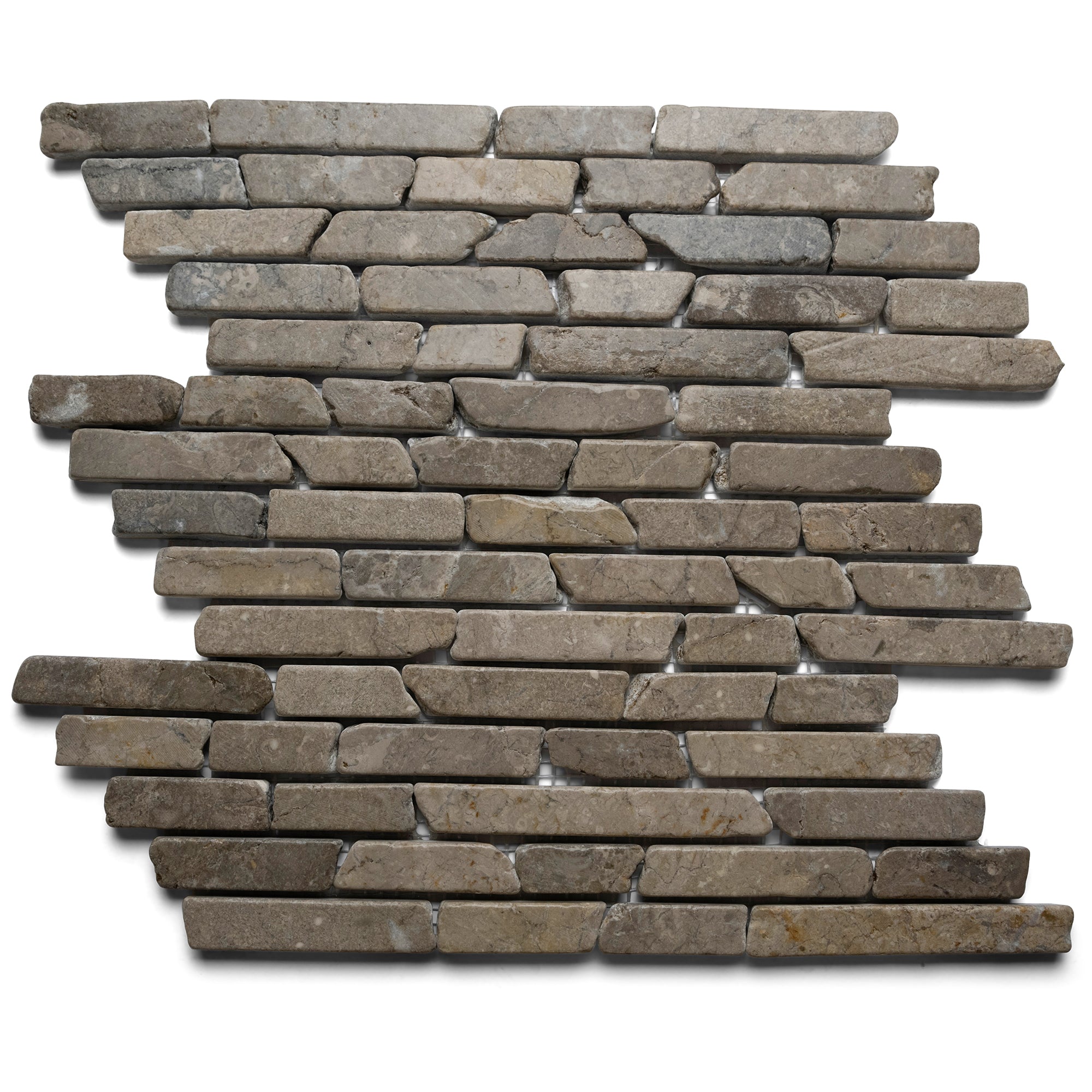 Sleek and Stylish Light Grey Pencil Stone Mosaic Tiles for Modern Decor