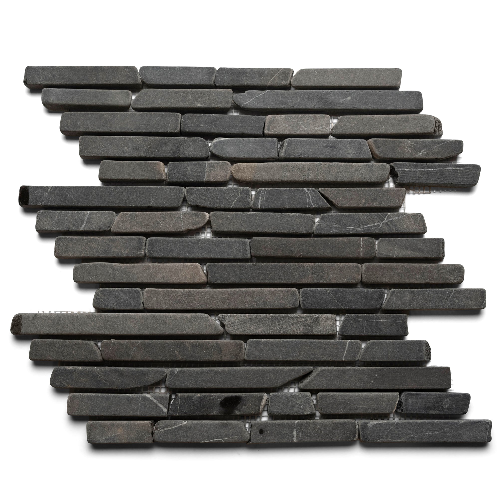 Sophisticated Grey Pencil Stone Mosaic Tiles for Timeless Elegance