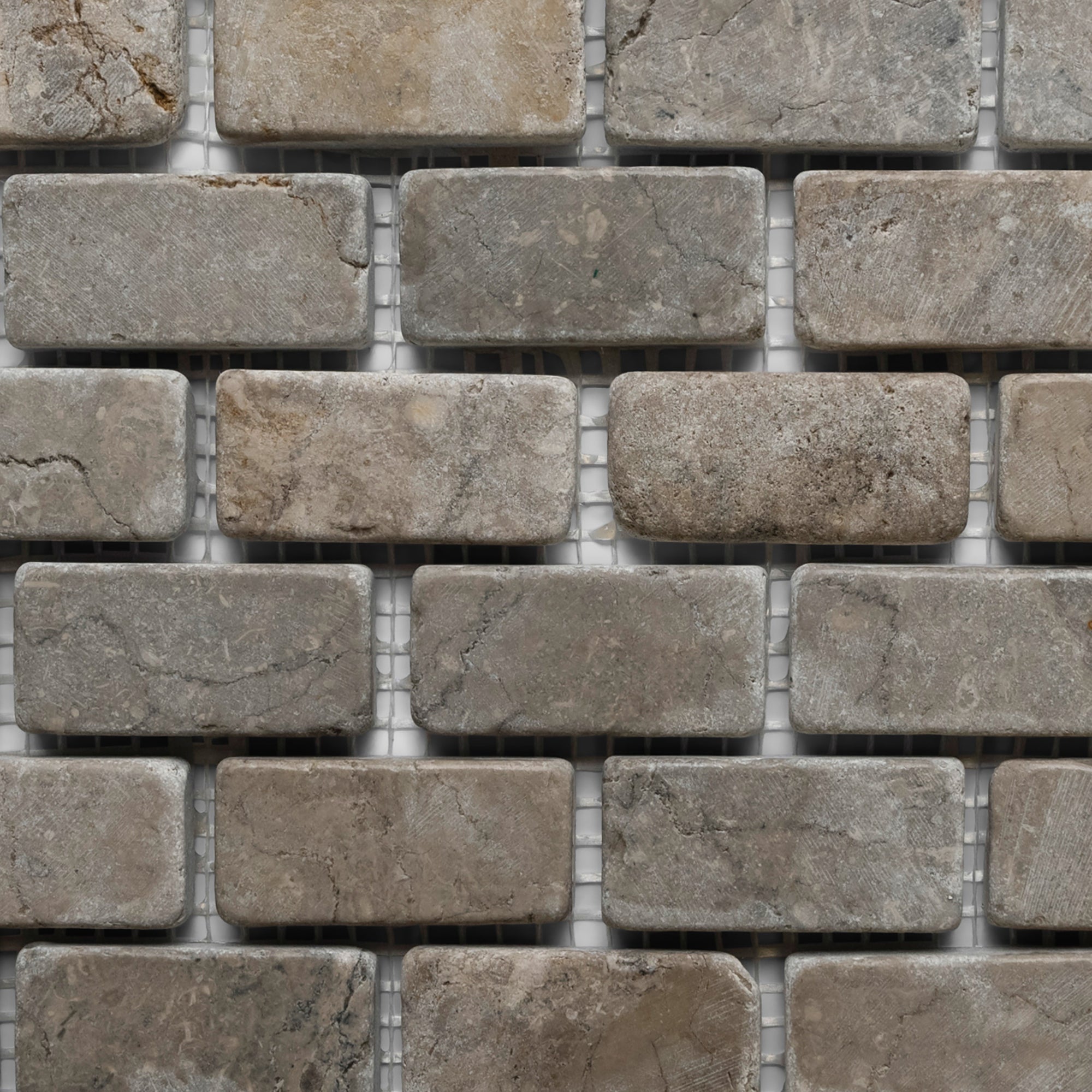 Sophisticated Light Grey Mini Stone Subway Tiles for Timeless Elegance