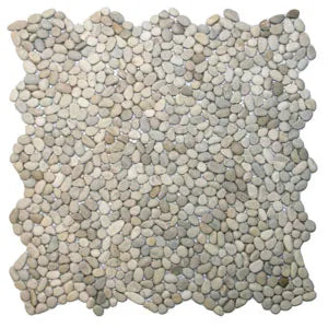 Elevate Your Space with Mini Java Tan Pebble Tile Flooring