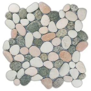 Mixed Island Pebble Mosaic: Nature’s Elegance for Your Home