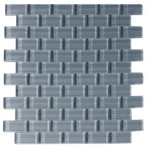 Ocean Wave 1x2 Mini Glass Subway Tiles by Tile Hub