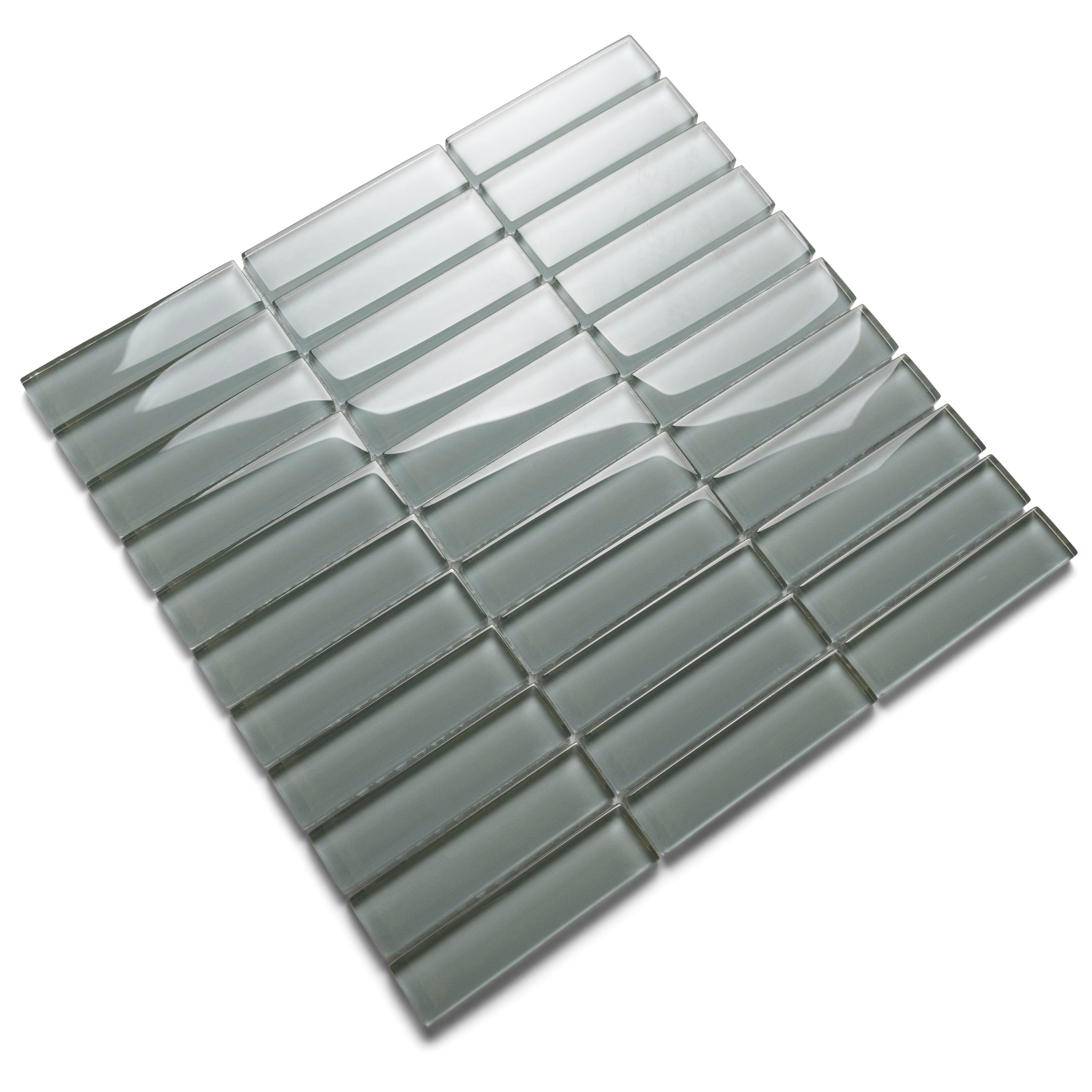 Ocean-Inspired Elegance: 1x4 Glass Subway Tile by Tile Hub