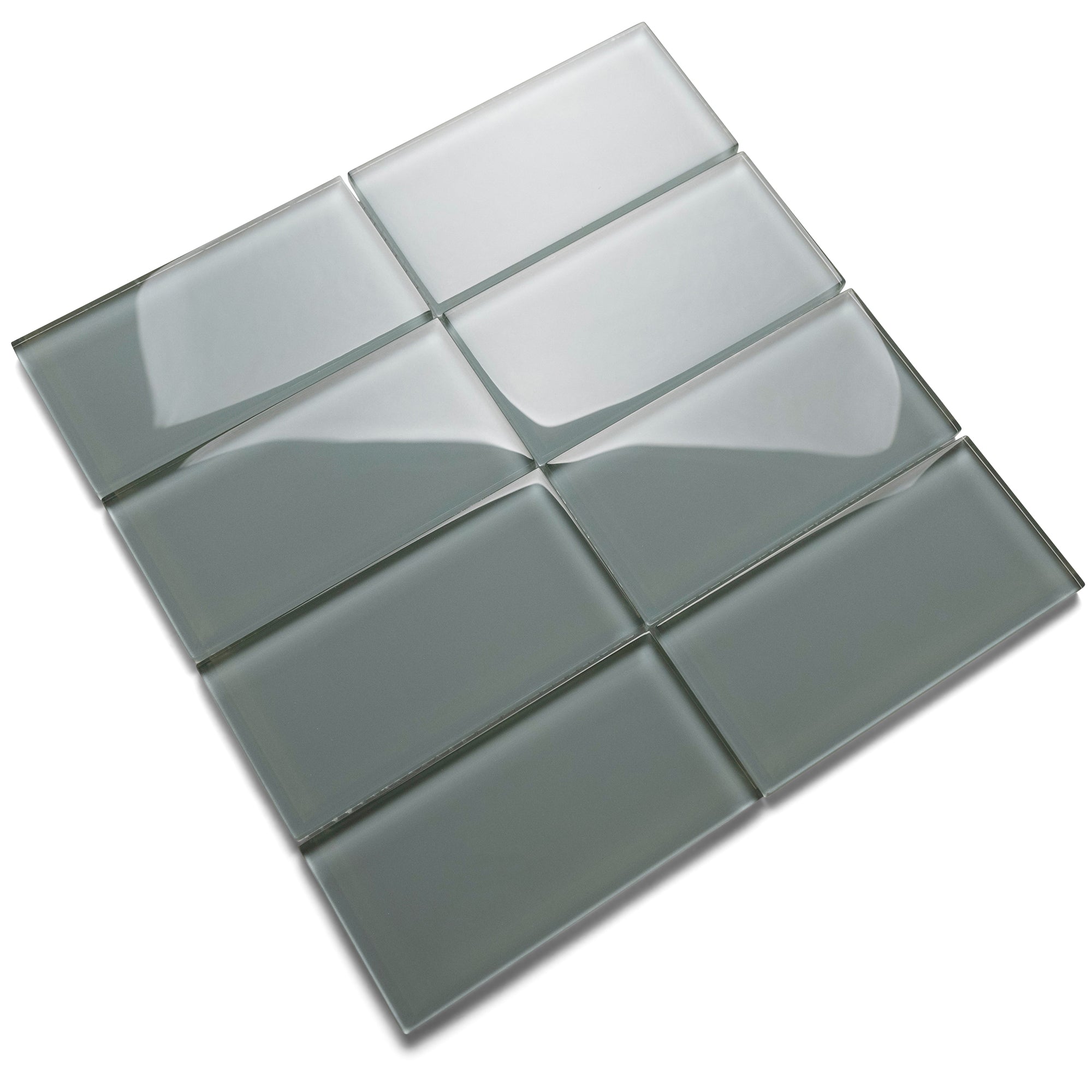 Ocean Wave Glass Subway Tiles by Tile Hub