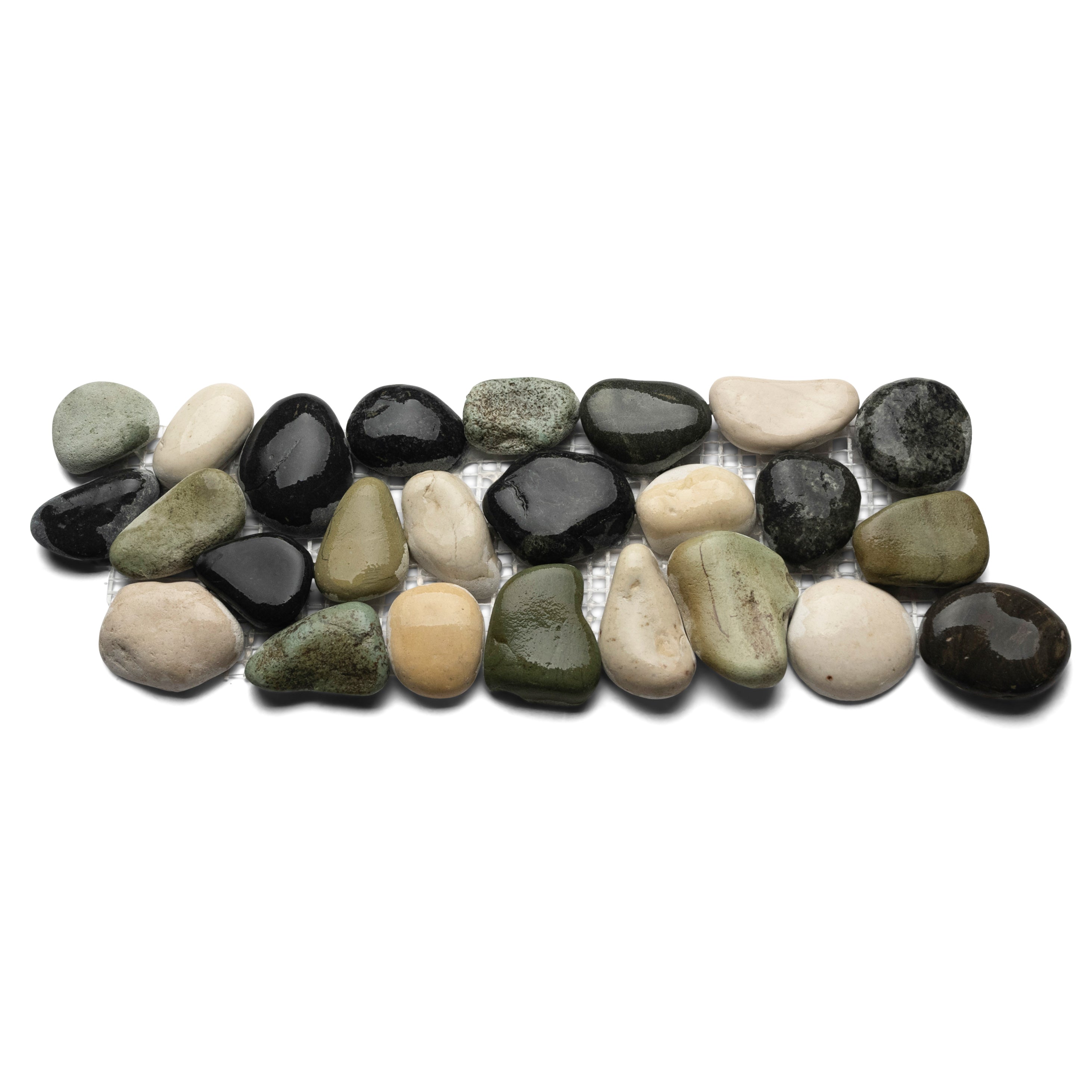 Bali Pebble Paradise: Natural Elegance Tile Border for Your Oasis