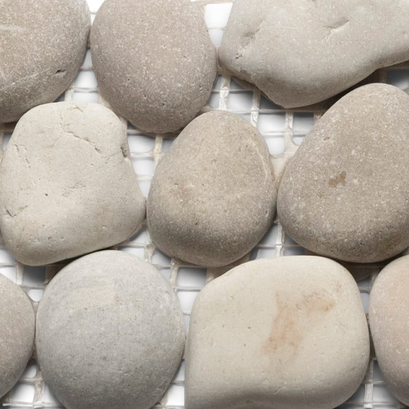 Java Tan Natural Pebble Tile Border - Elevate Your Space with Organic Elegance