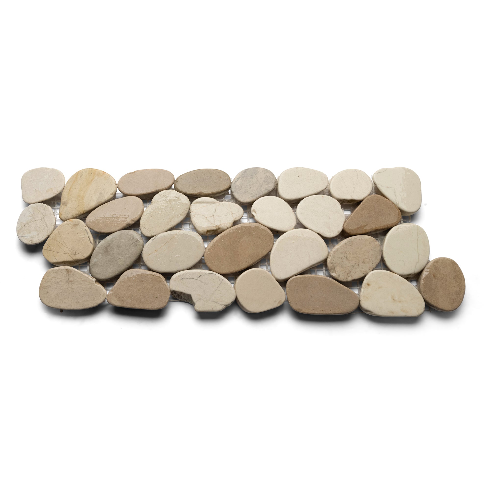 Elegant Java Tan & White Pebble Tile Border for Timeless Appeal