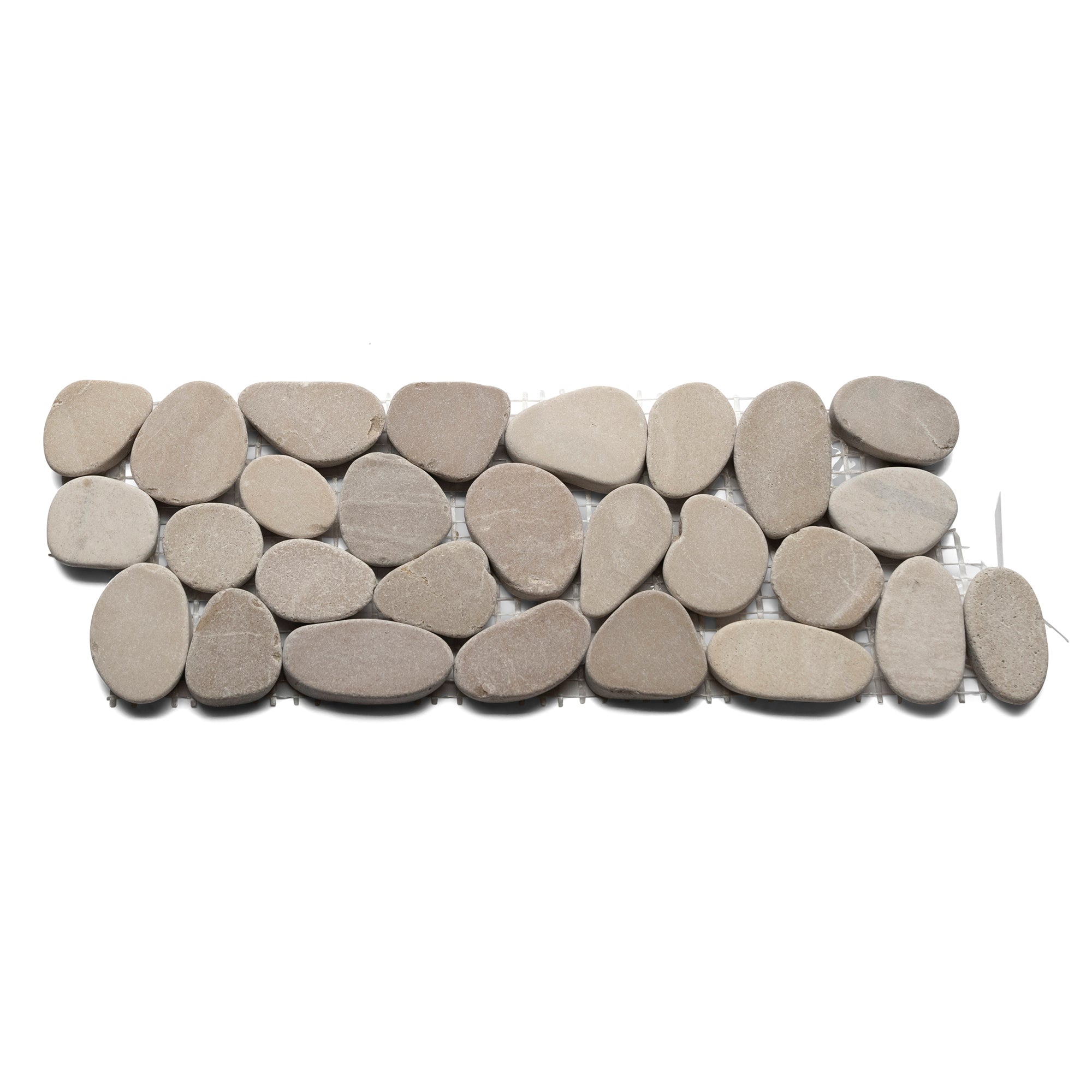 Nature's Touch: Sliced Java Tan Pebble Tile Border by Tile Hub