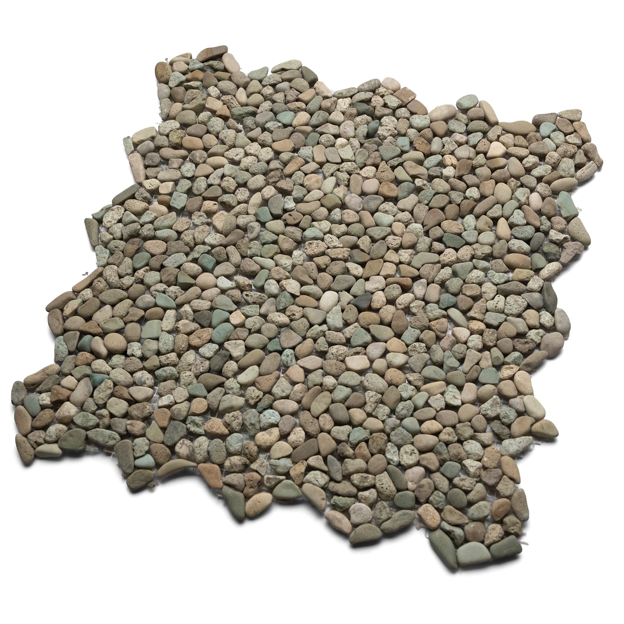 Tranquil Sea Green Pebble Mosaic Tiles by Tile Hub