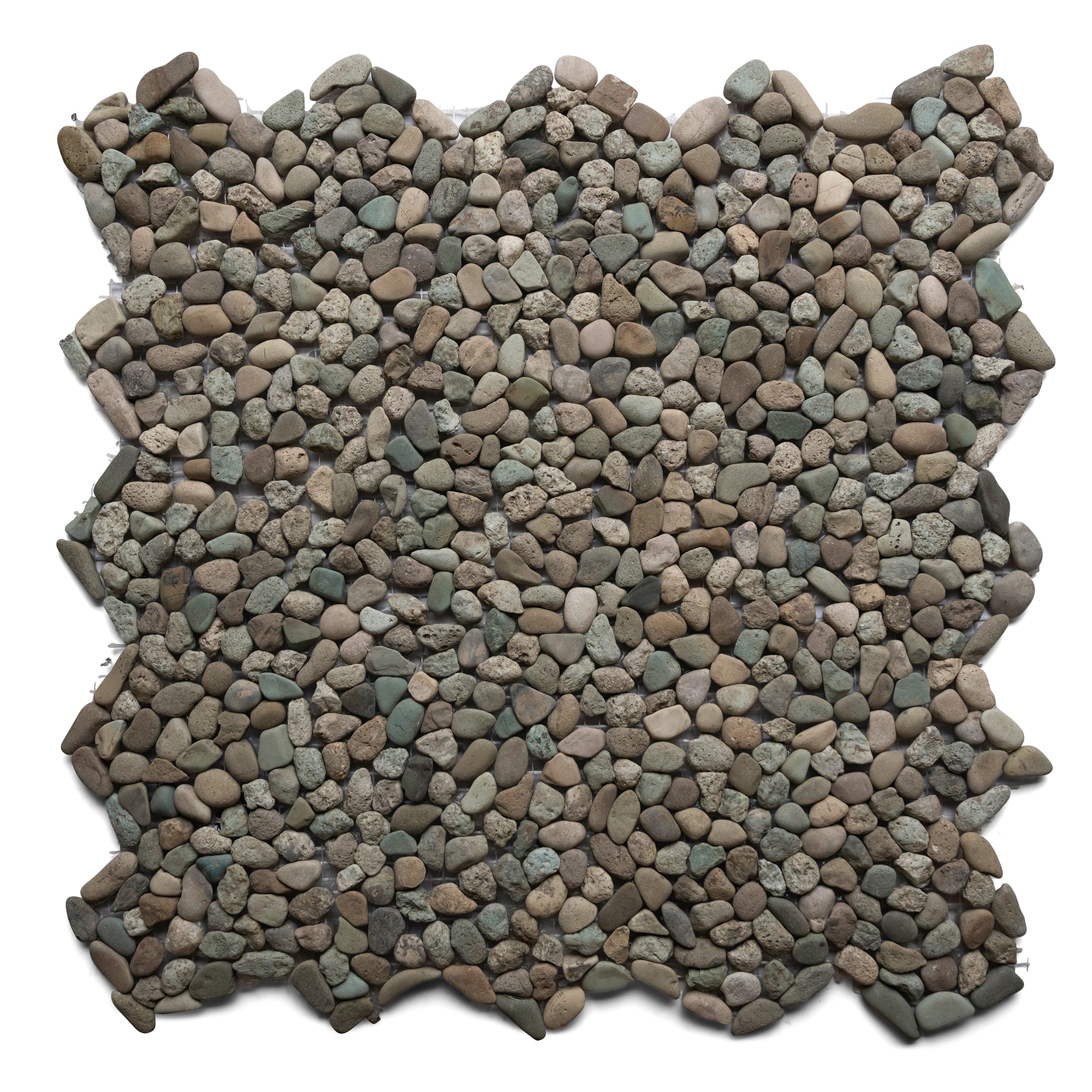 Tranquil Sea Green Pebble Mosaic Tiles by Tile Hub