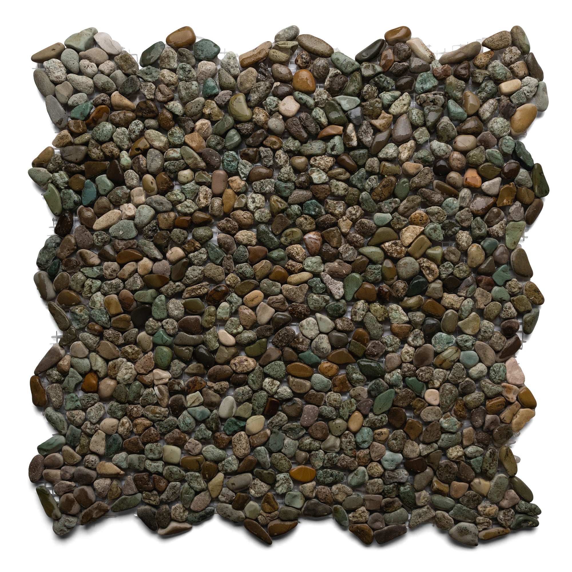 Tranquil Sea Green Pebble Mosaic Tiles by Tile Hub