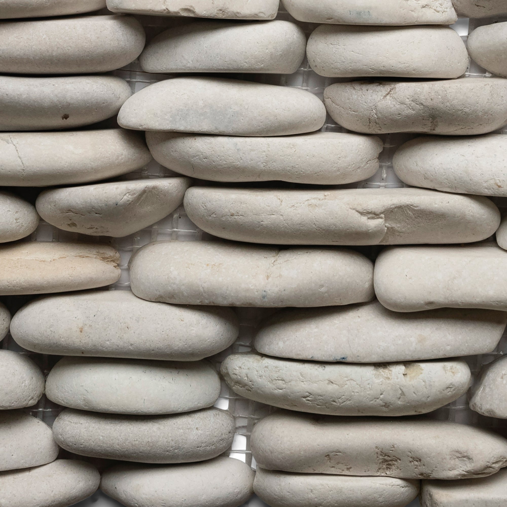 White Standing Pebble Tile