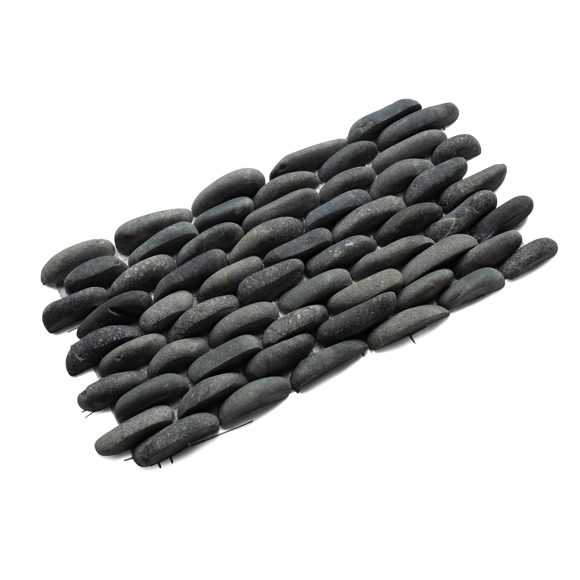 Charcoal Black Standing Pebble Tile