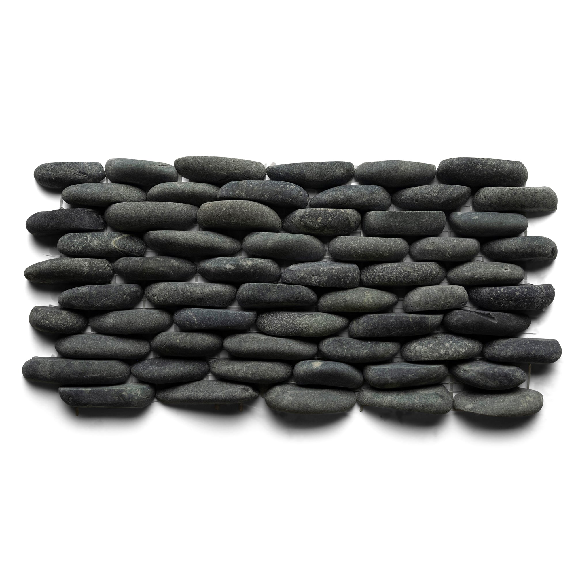 Charcoal Black Standing Pebble Tile