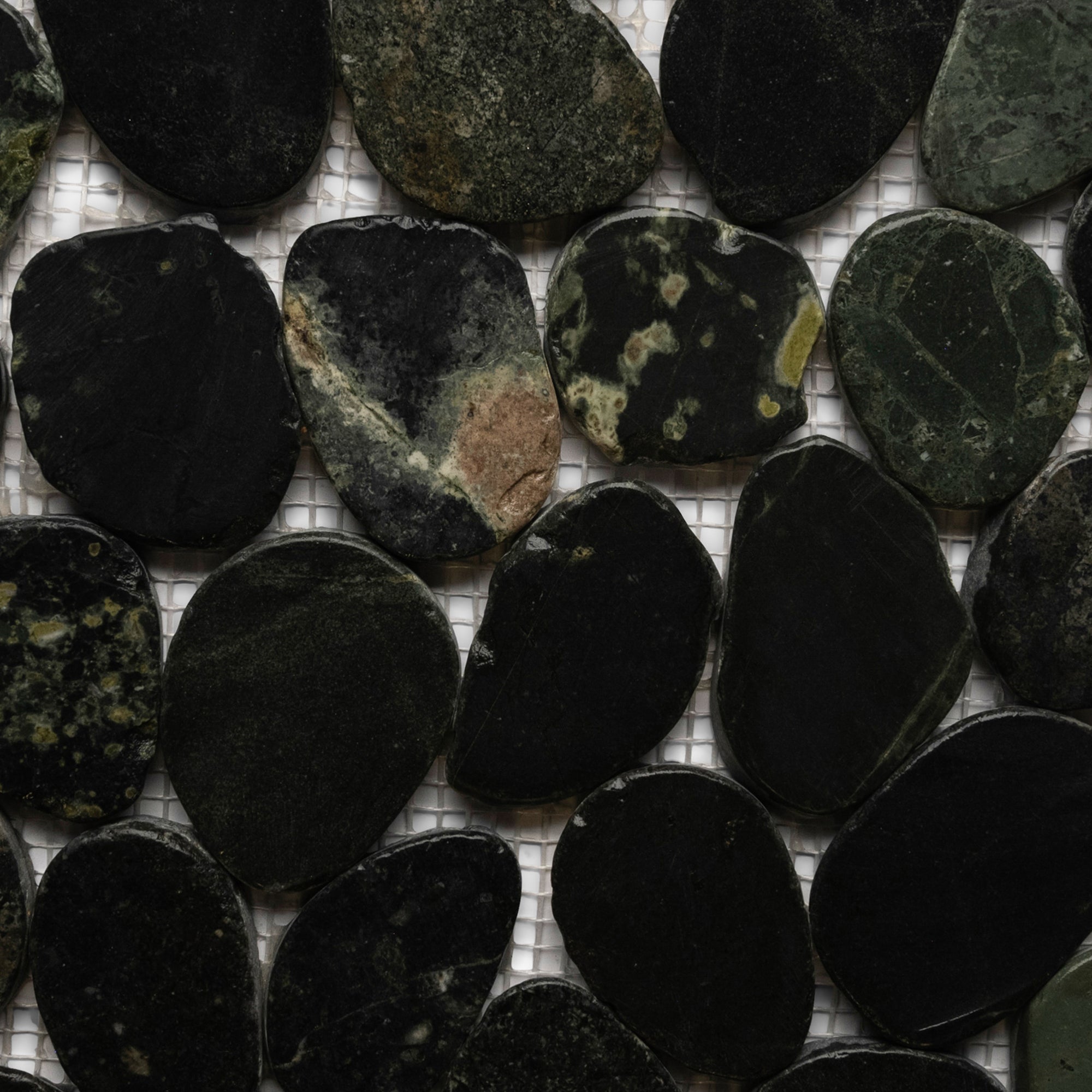 Sliced Charcoal Black Pebble Tile: Elevate Your Space with Natural Elegance