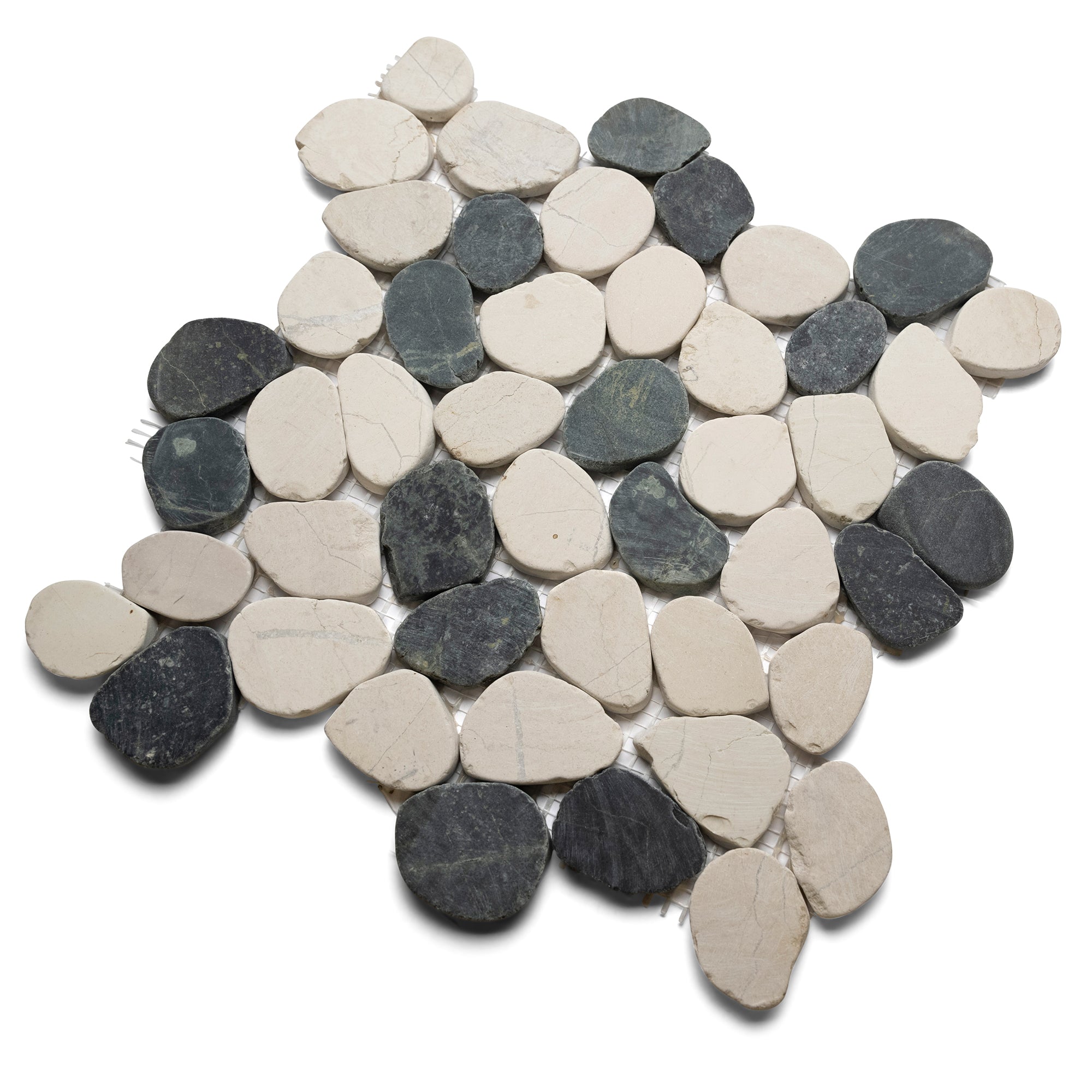 Stunning Black and White Pebble Mosaic Tiles by Tile Hub