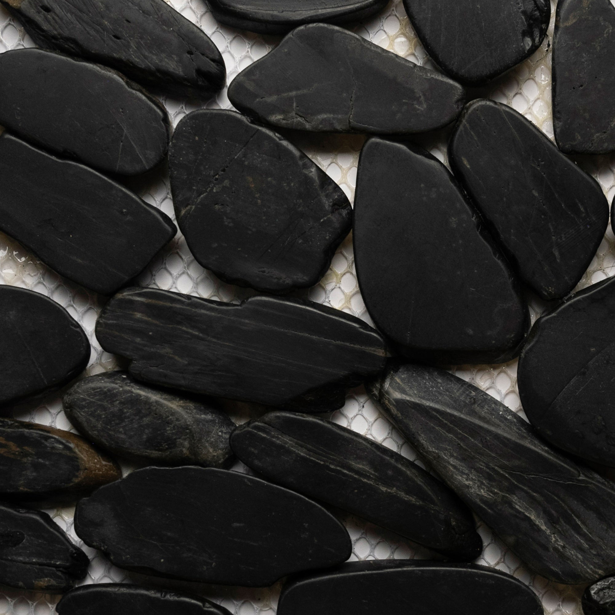 Elegant Natural Black Pebble Tiles for Timeless Design