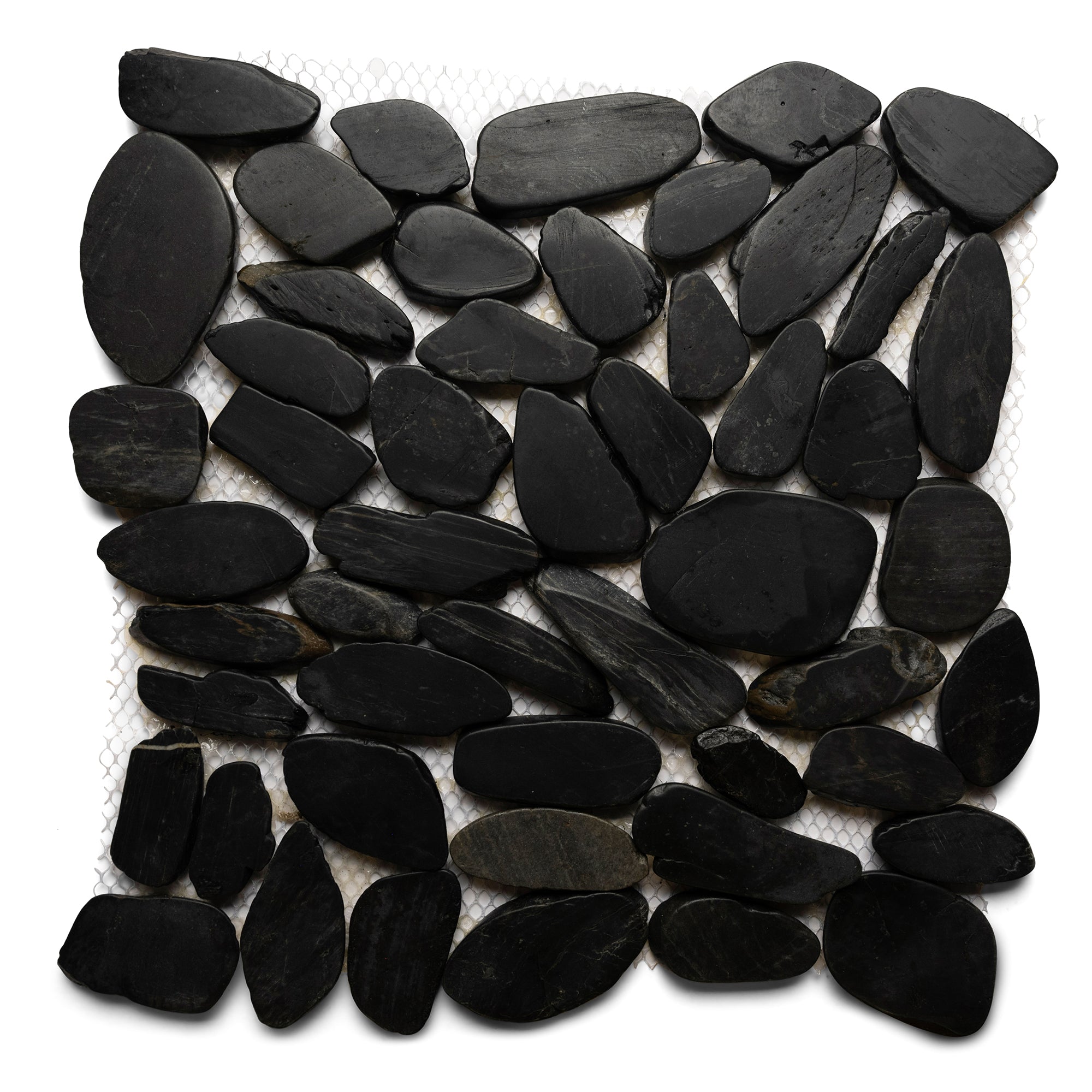 Elegant Natural Black Pebble Tiles for Timeless Design