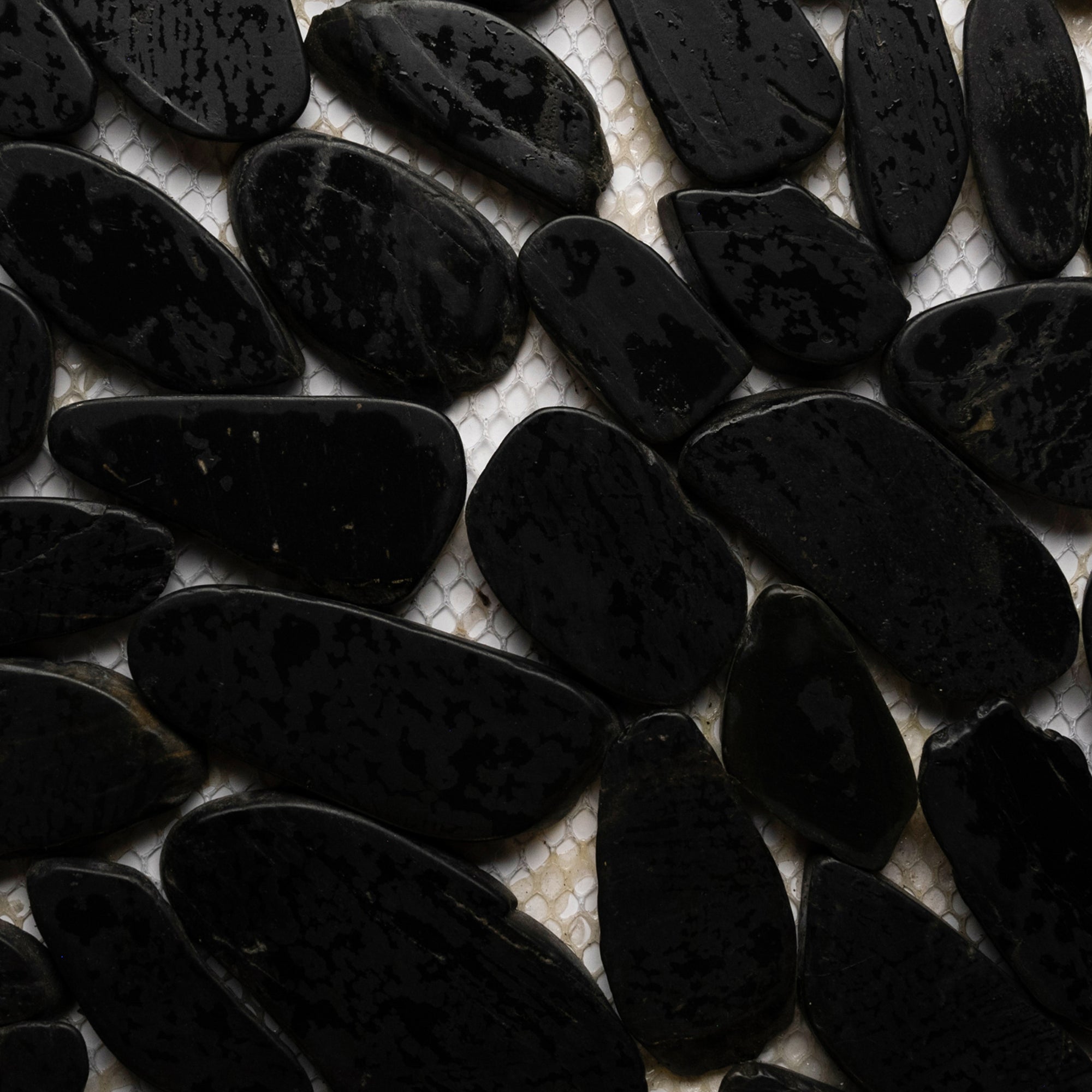 Elegant Natural Black Pebble Tiles for Timeless Design