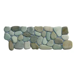 Serene Sea Green Pebble Tile Border by Tile Hub