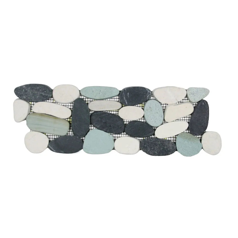 Tropical Serenity: Bali Turtle Pebble Tile Border for Elegant Spaces