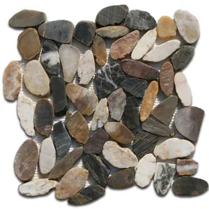 Sliced Cobblestone Pebble Tile