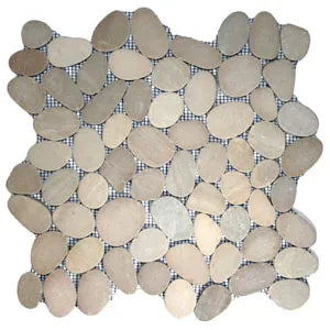 Natural Serenity: Sliced Java Tan Pebble Tile by Tile Hub