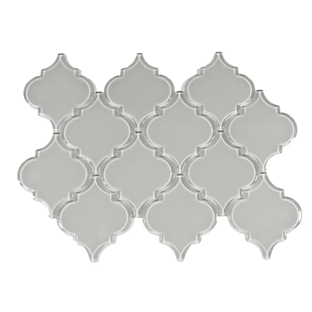 Sleek Smoke Arabesque Glass Tiles for a Contemporary Touch