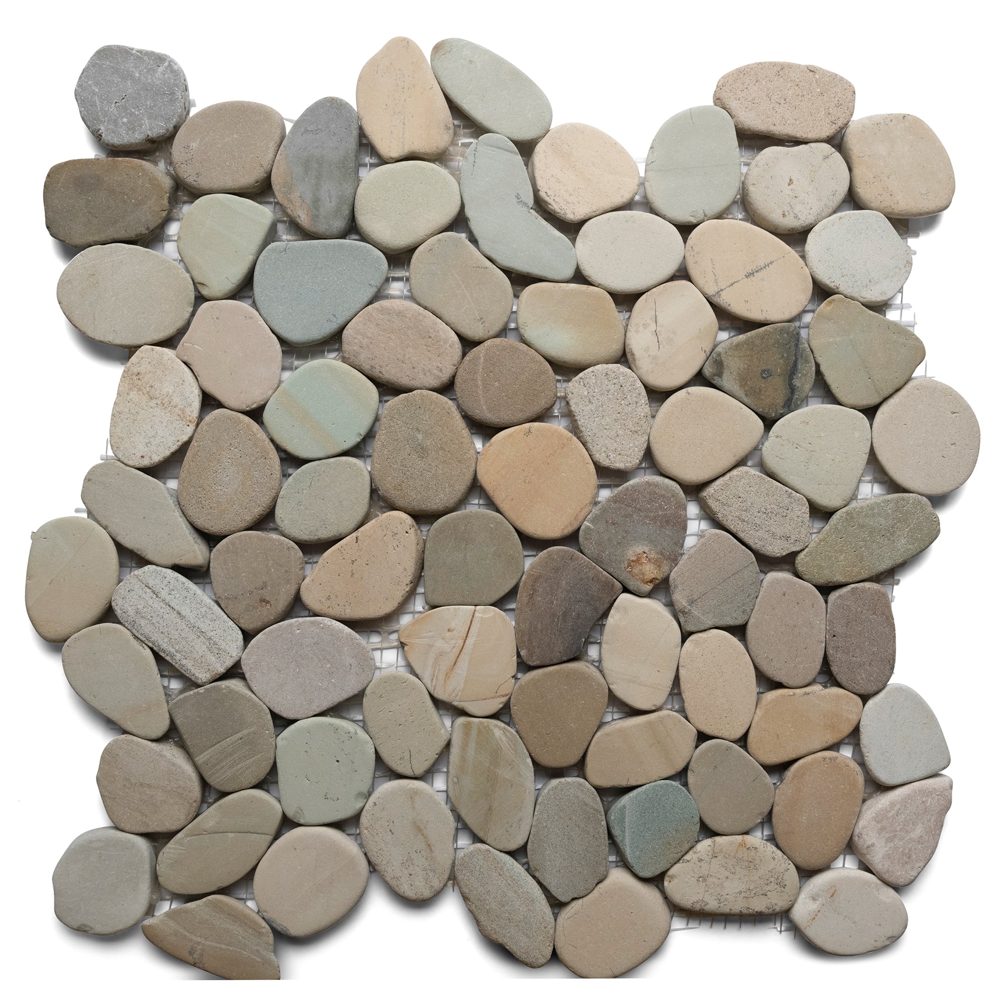 Sliced Lovebird Pastel Pebble Tiles: Elevate Your Space with Serenity