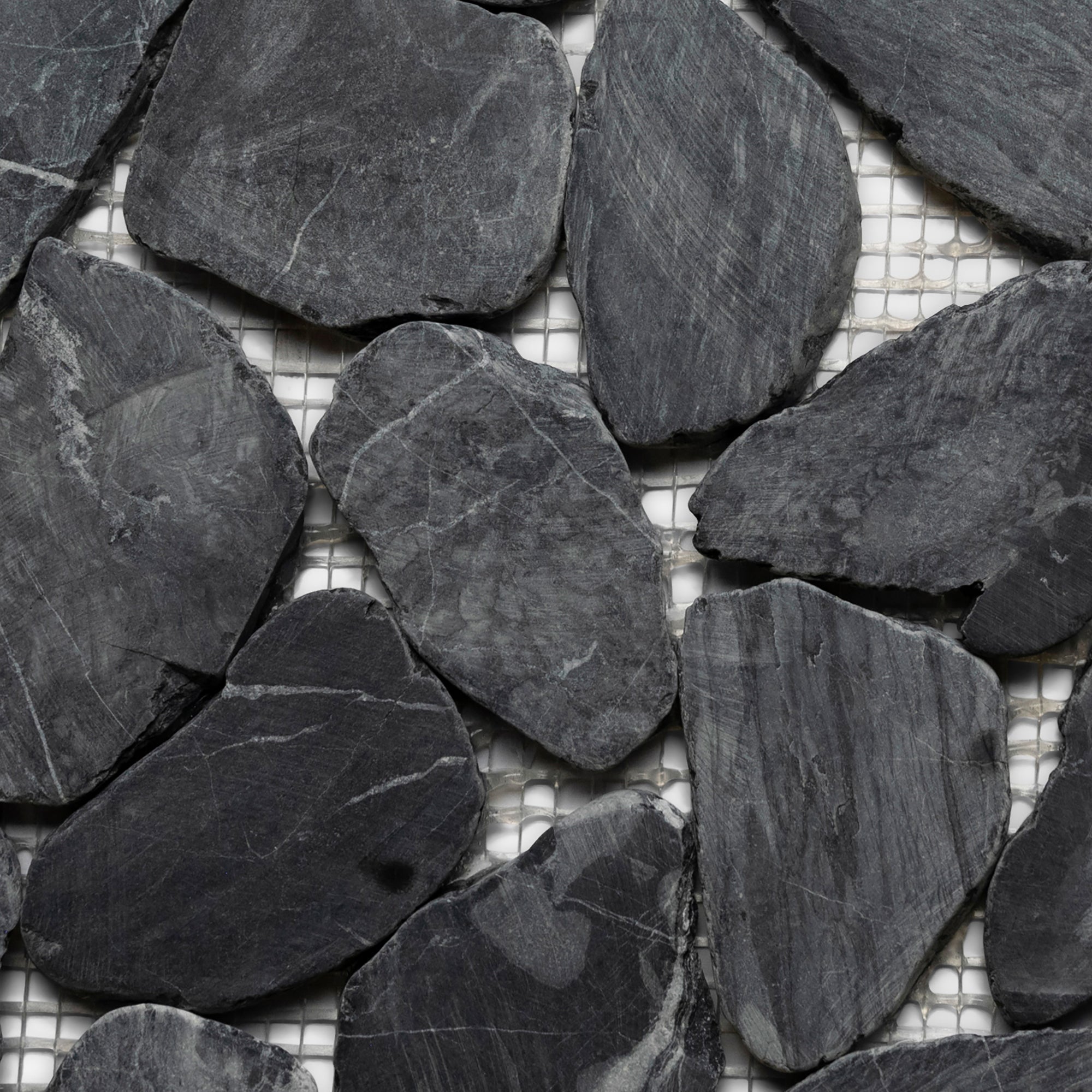 Tempest Black XL Jumbo Pebble Tile by Tile Hub - Transform Your Space with Natural Elegance!