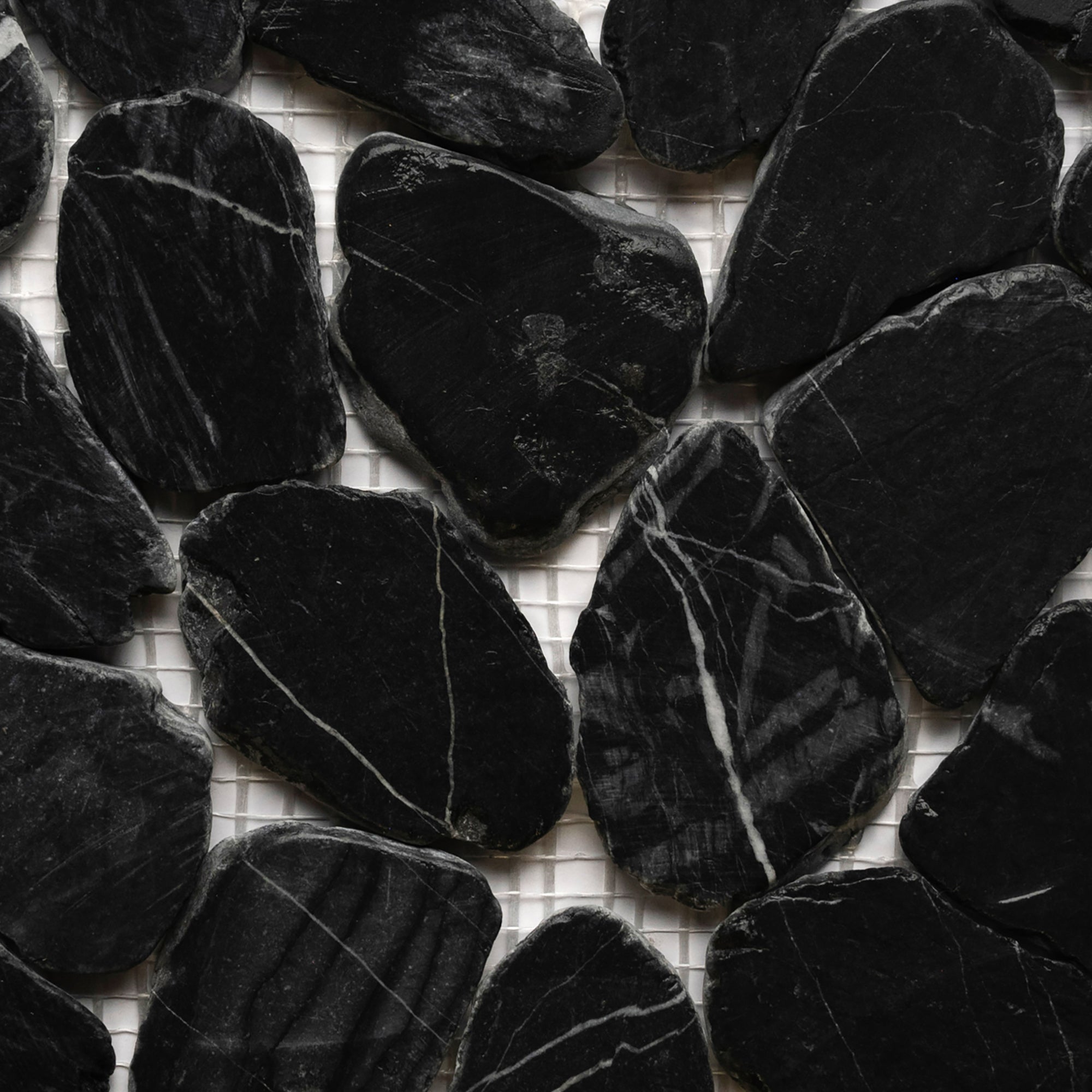 Tempest Black Pebble Elegance Tiles - Transform Your Space with Nature's Artistry!