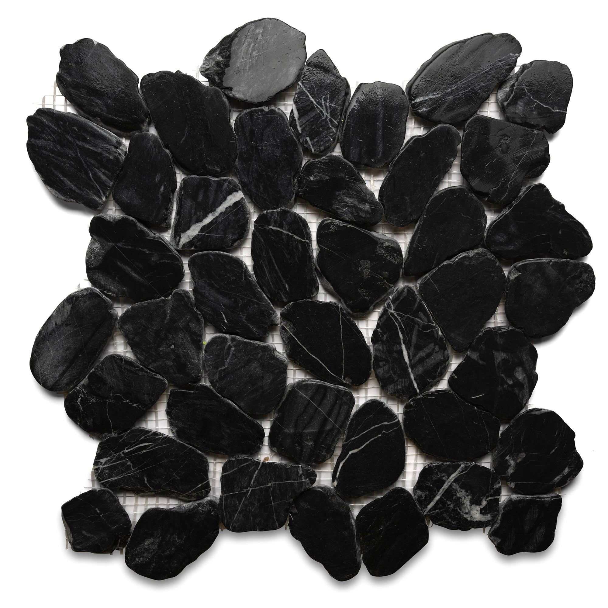 Tempest Black Pebble Elegance Tiles - Transform Your Space with Nature's Artistry!