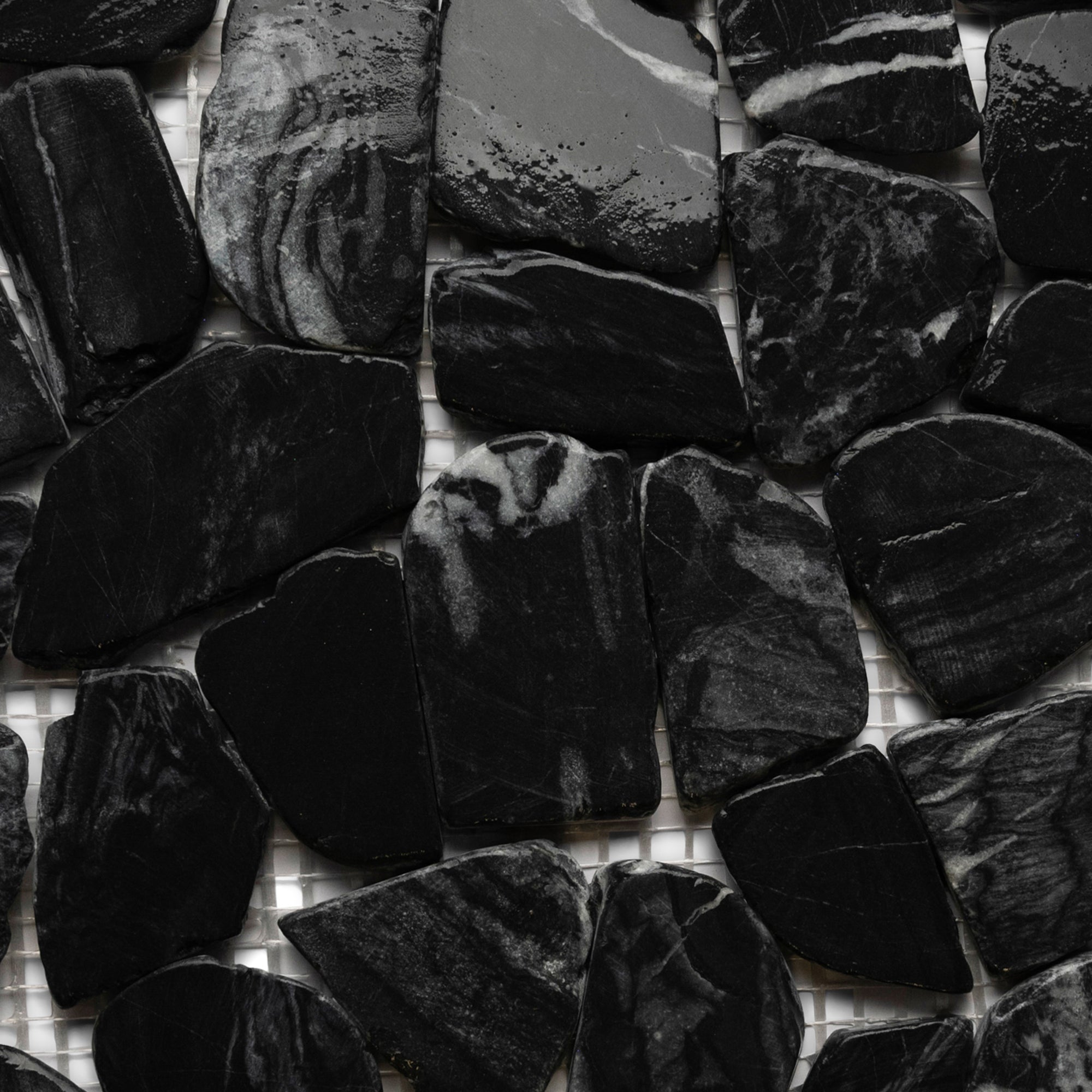 Tempest Black Pebble Mosaic Tiles – Transform Your Space with Timeless Natural Beauty!