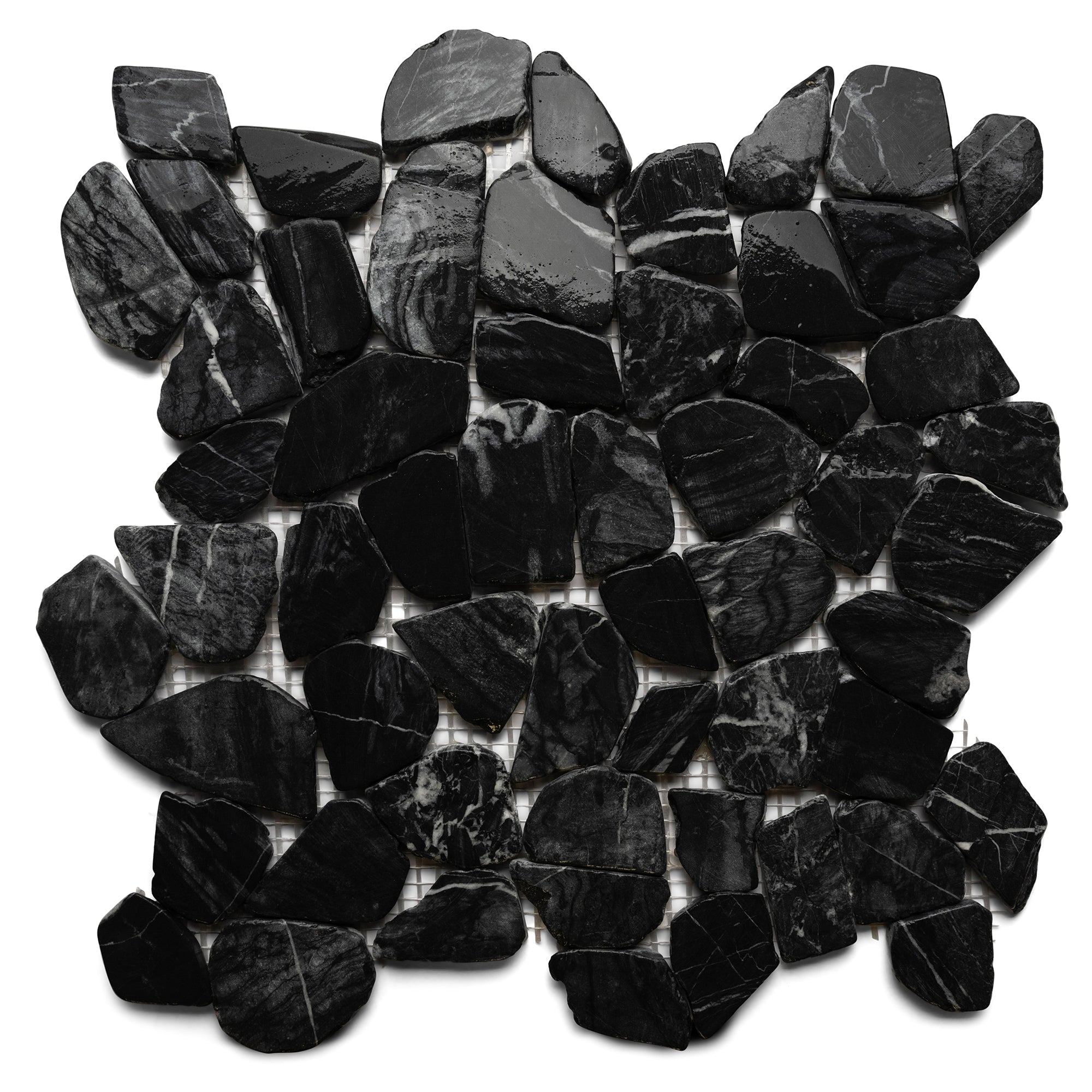 Tempest Black Pebble Mosaic Tiles – Transform Your Space with Timeless Natural Beauty!