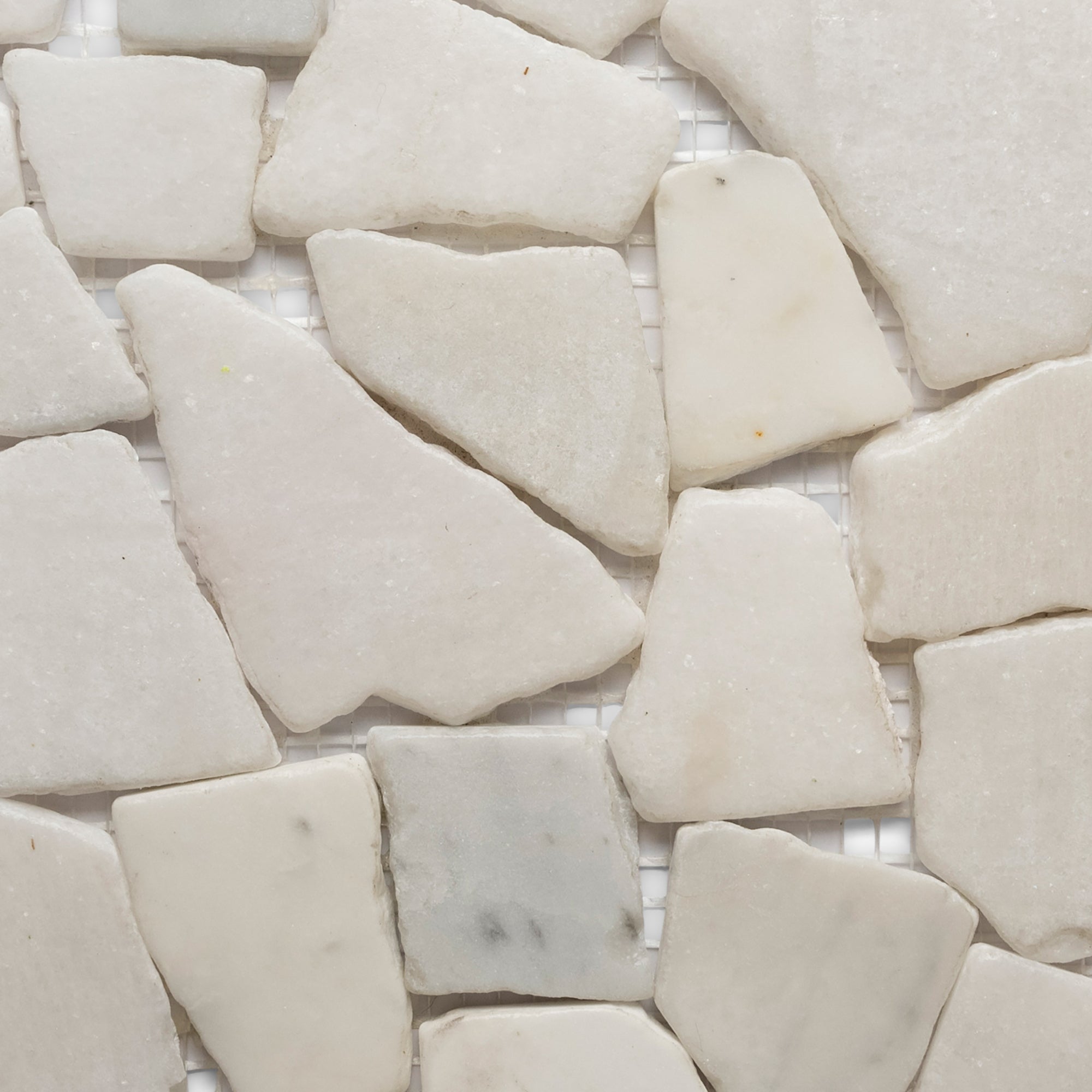 Transform Your Space with Exquisite Milky White Pebble Stone Mosaic Tiles!