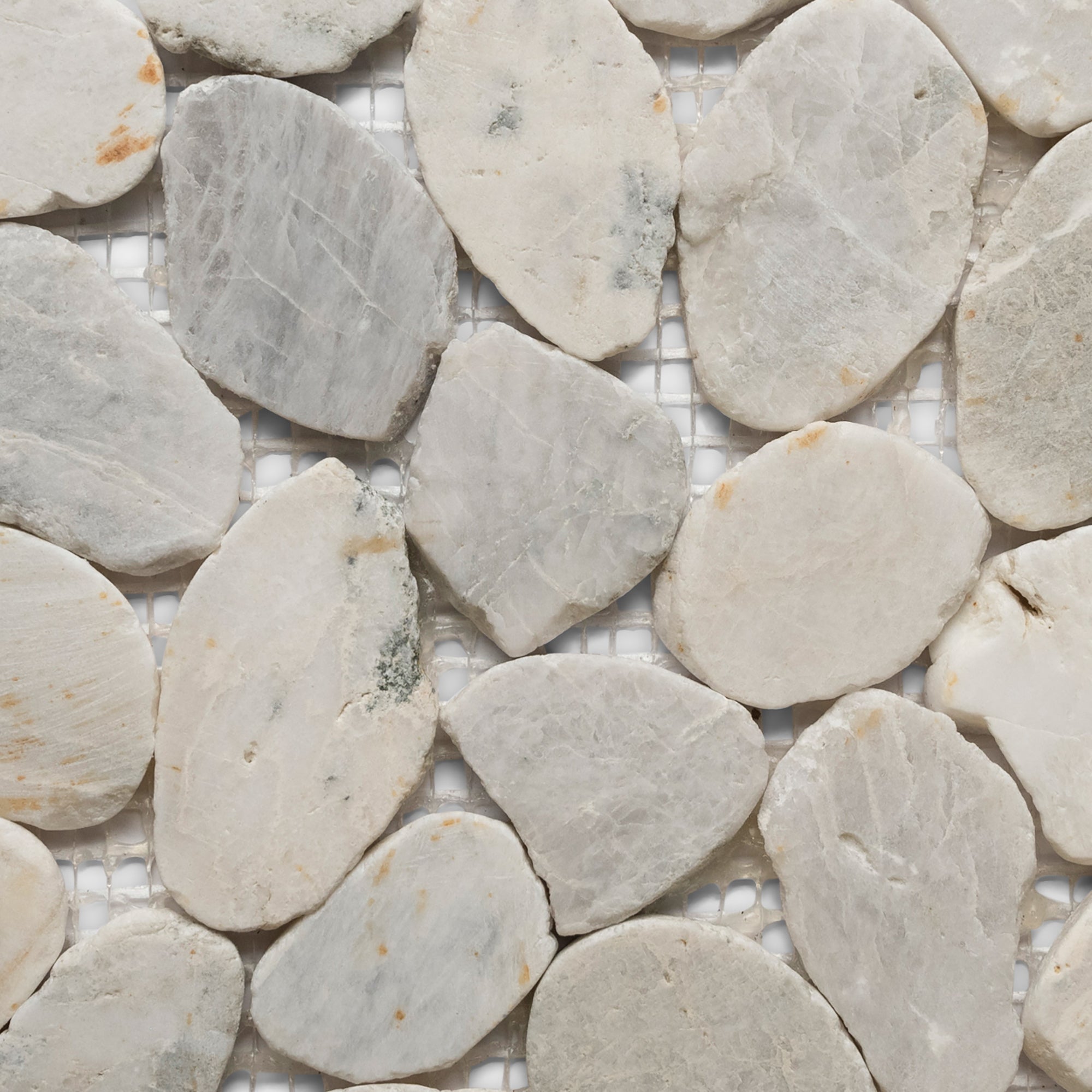 Glacier Serenity Round Pebble Tiles by Tile Hub