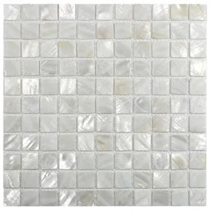 Elegant 1" x 1" White Pearl Shell Tiles by Tile Hub - Transform Your Space with Luxurious Shine!