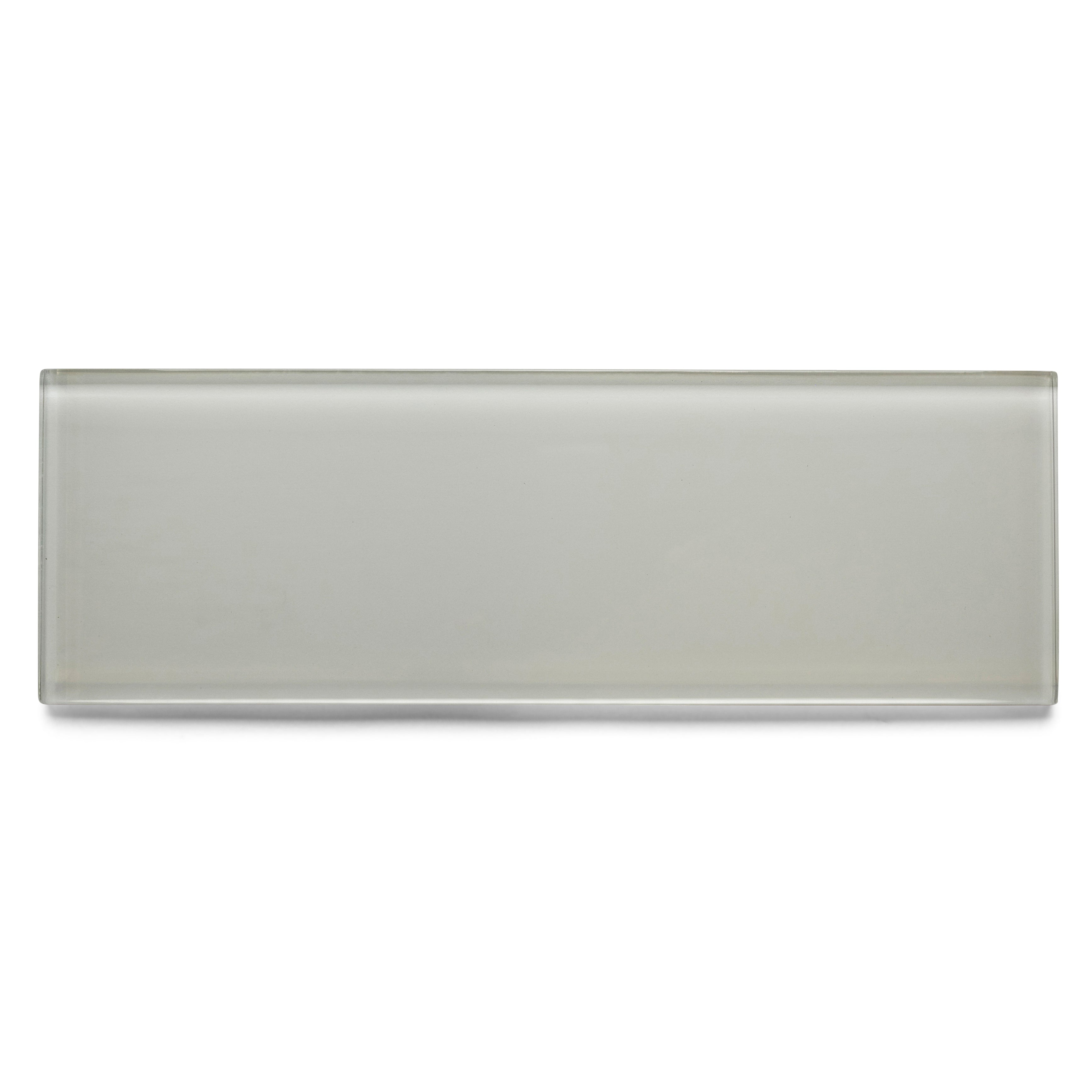 Sleek White Glass Subway Tile 4x12 - Elevate Your Home Décor