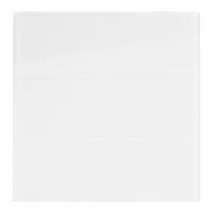 Sleek White Glass Subway Tile 4x12 - Elevate Your Home Décor