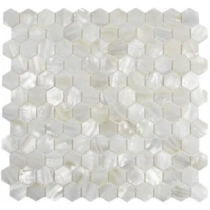 Elegant Pearl Shell Hexagon Tile - Transform Your Space with Luxury